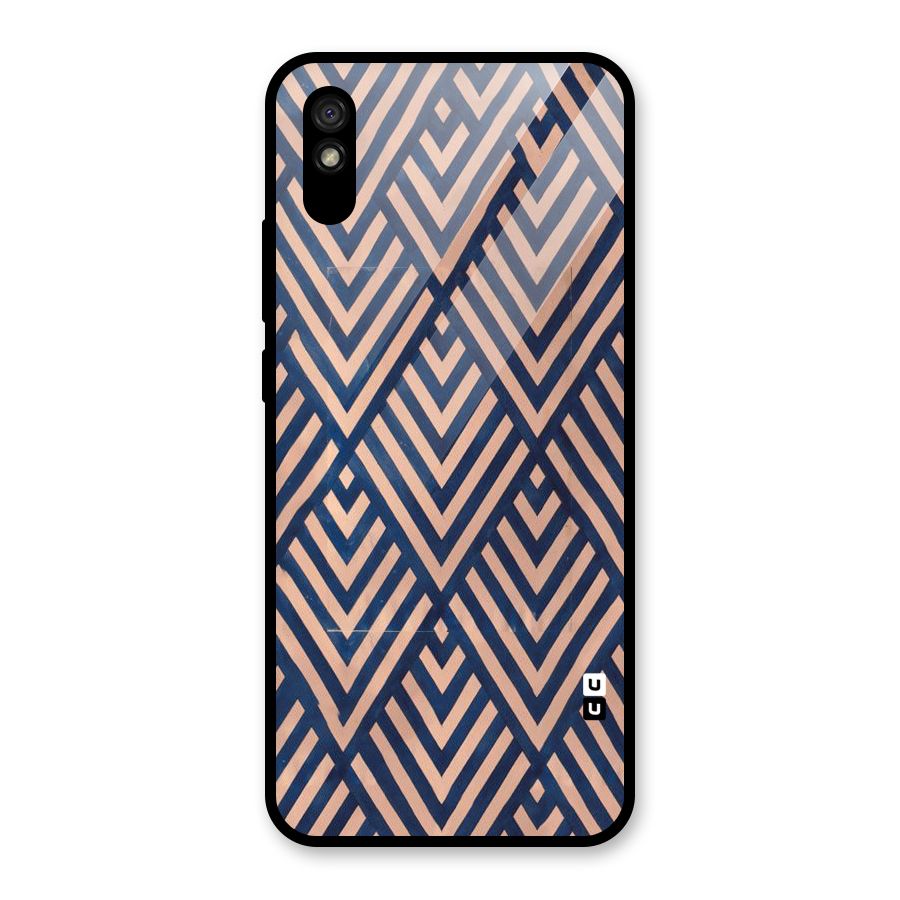 Blue Peach Glass Back Case for Redmi 9i