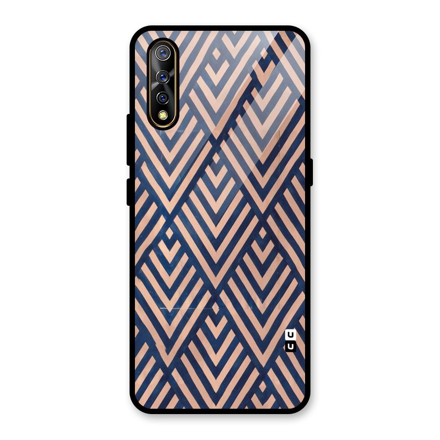 Blue Peach Glass Back Case for Vivo S1