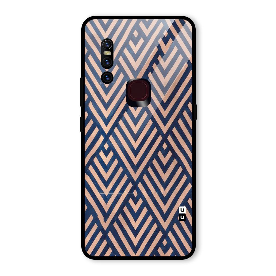 Blue Peach Glass Back Case for Vivo V15