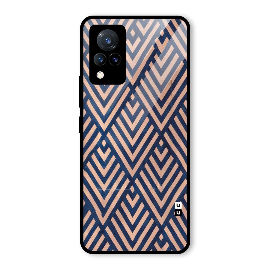 Blue Peach Glass Back Case for Vivo V21 5G