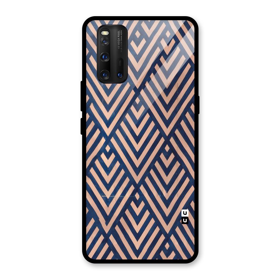 Blue Peach Glass Back Case for Vivo iQOO 3