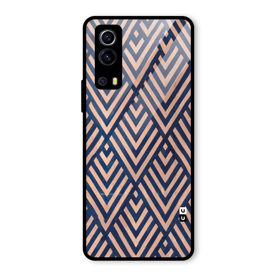 Blue Peach Glass Back Case for Vivo iQOO Z3