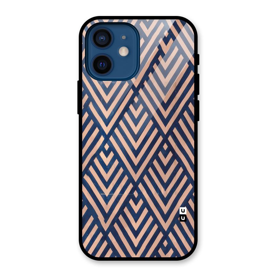 Blue Peach Glass Back Case for iPhone 12 Mini