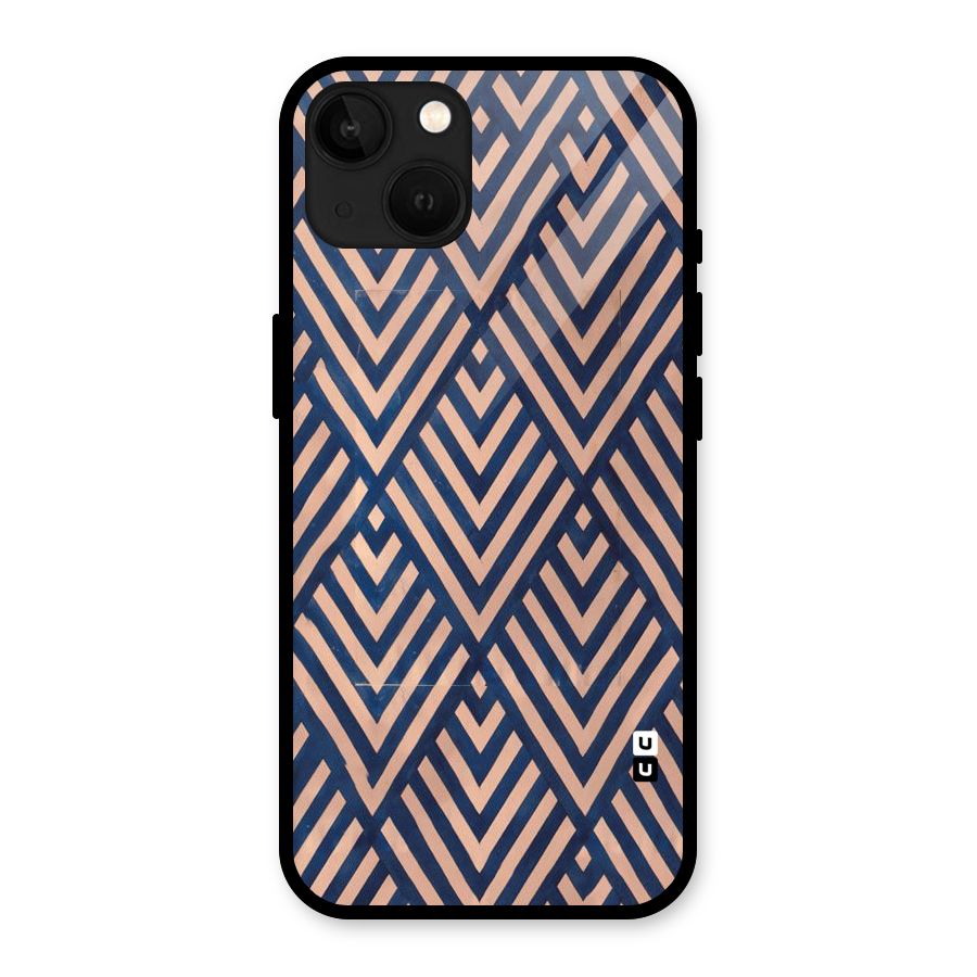Blue Peach Glass Back Case for iPhone 13