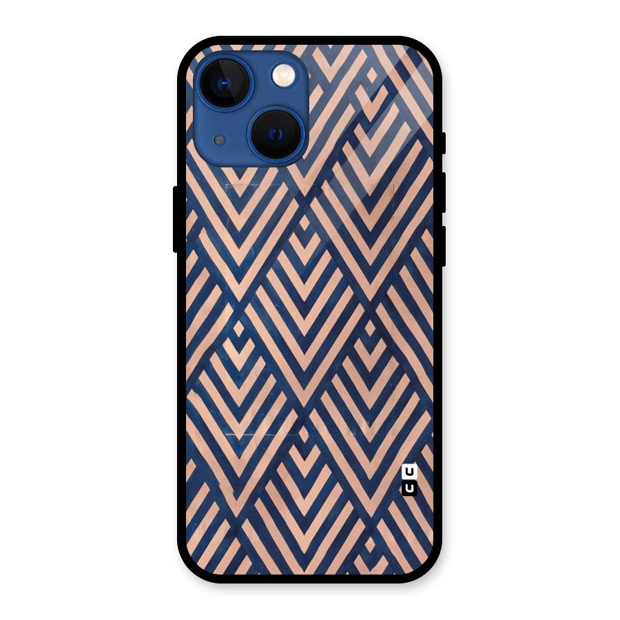 Blue Peach Glass Back Case for iPhone 13 Mini