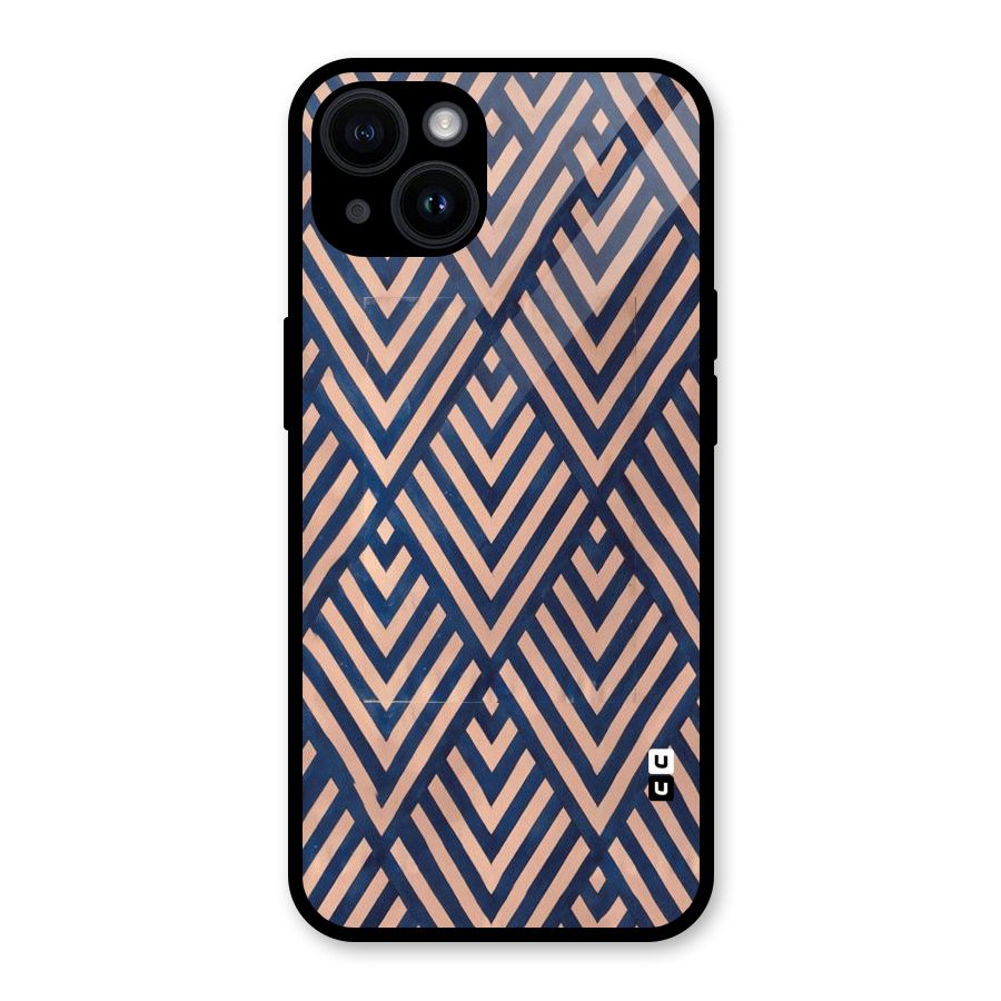 Blue Peach Glass Back Case for iPhone 14