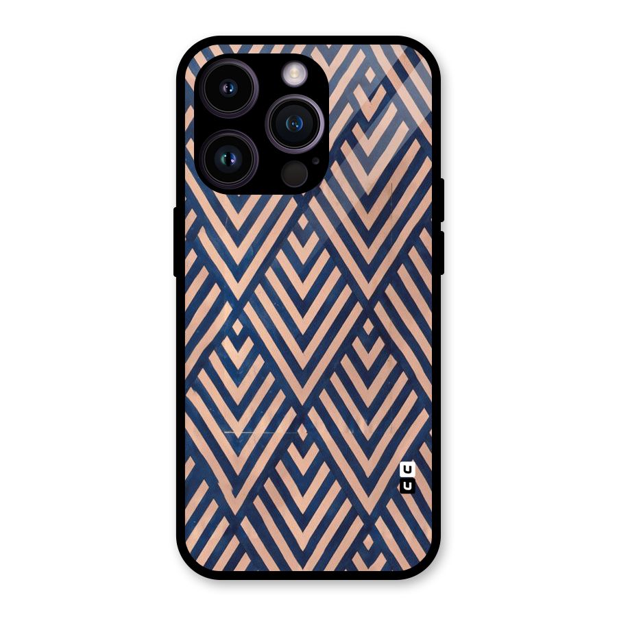 Blue Peach Glass Back Case for iPhone 14 Pro