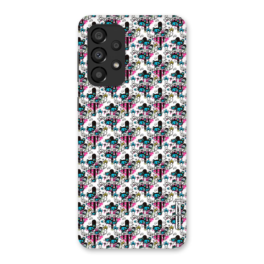 Blue Pink Pattern Back Case for Galaxy A33 5G
