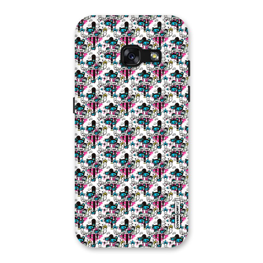 Blue Pink Pattern Back Case for Galaxy A3 (2017)