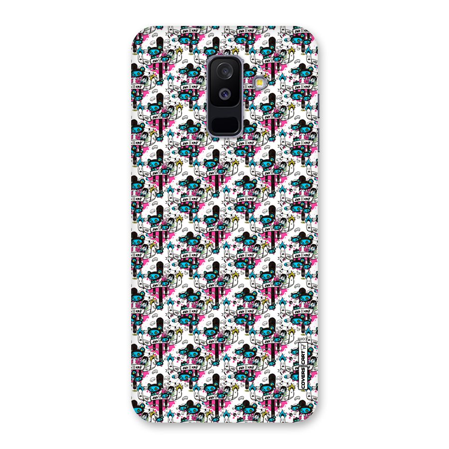 Blue Pink Pattern Back Case for Galaxy A6 Plus