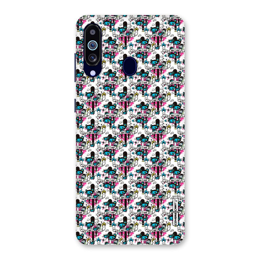 Blue Pink Pattern Back Case for Galaxy A60