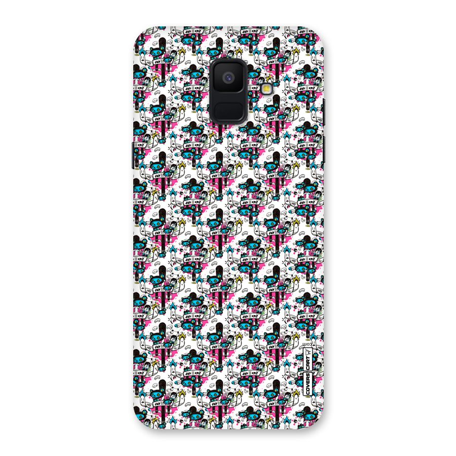 Blue Pink Pattern Back Case for Galaxy A6 (2018)