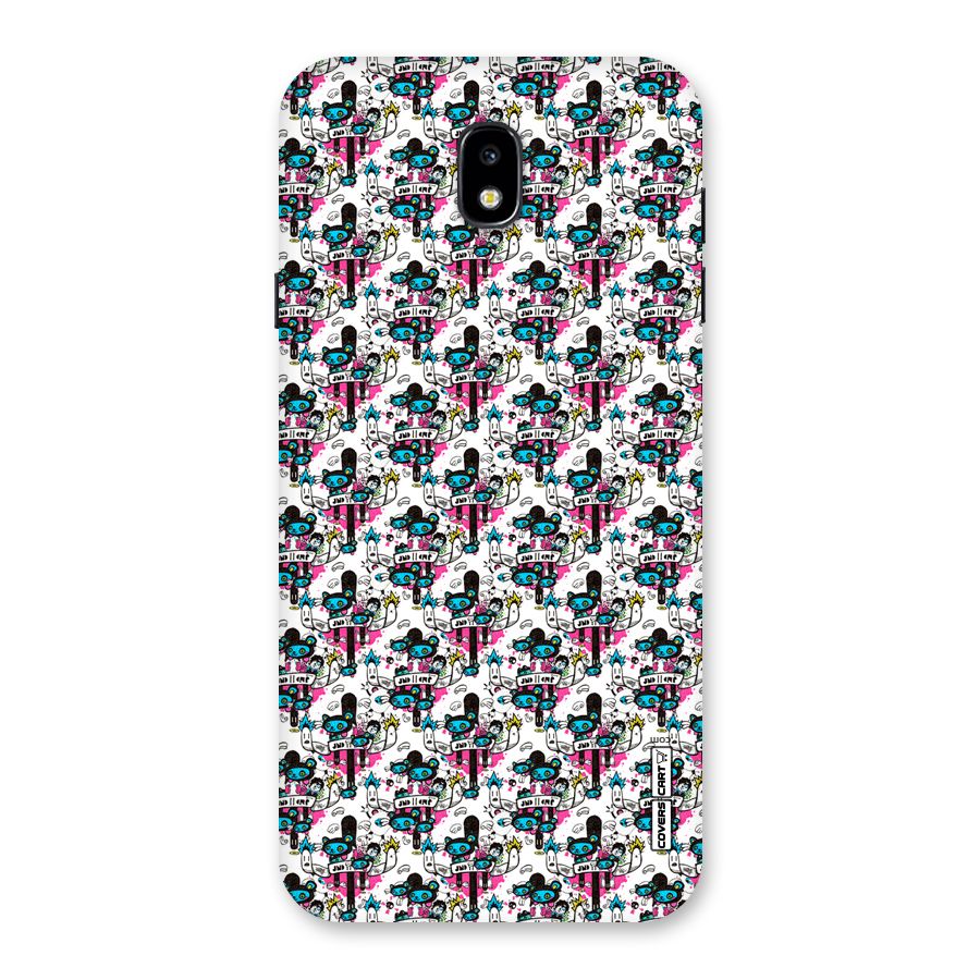 Blue Pink Pattern Back Case for Galaxy J7 Pro