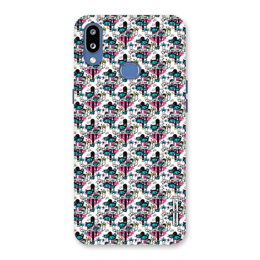 Blue Pink Pattern Back Case for Galaxy M01s