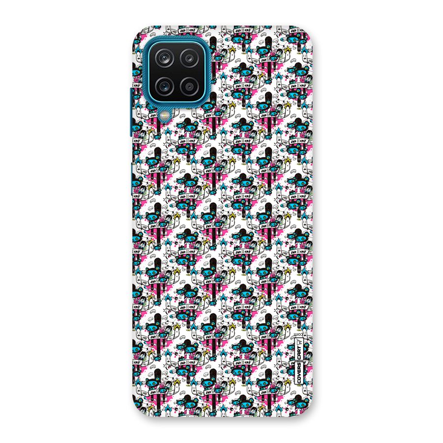 Blue Pink Pattern Back Case for Galaxy M12