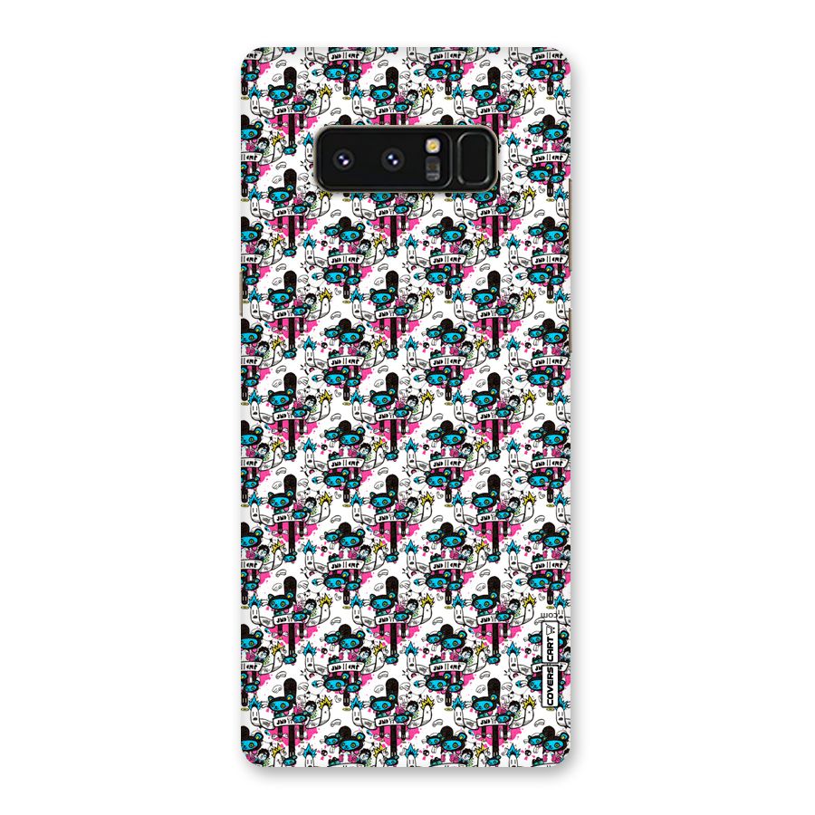 Blue Pink Pattern Back Case for Galaxy Note 8