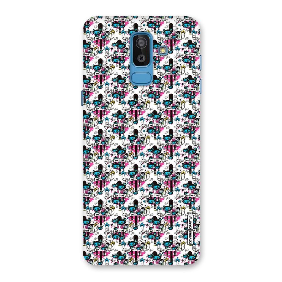 Blue Pink Pattern Back Case for Galaxy On8 (2018)