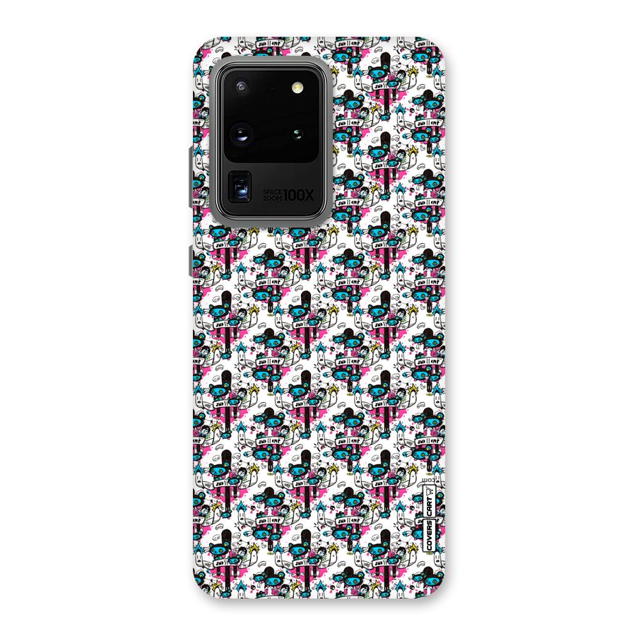 Blue Pink Pattern Back Case for Galaxy S20 Ultra