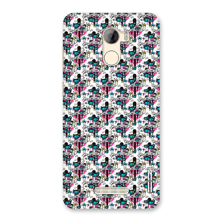 Blue Pink Pattern Back Case for Gionee A1 LIte
