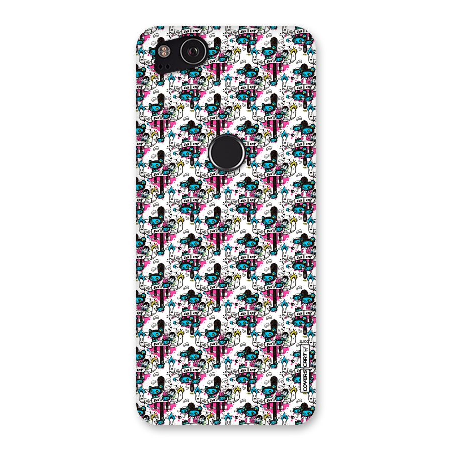 Blue Pink Pattern Back Case for Google Pixel 2