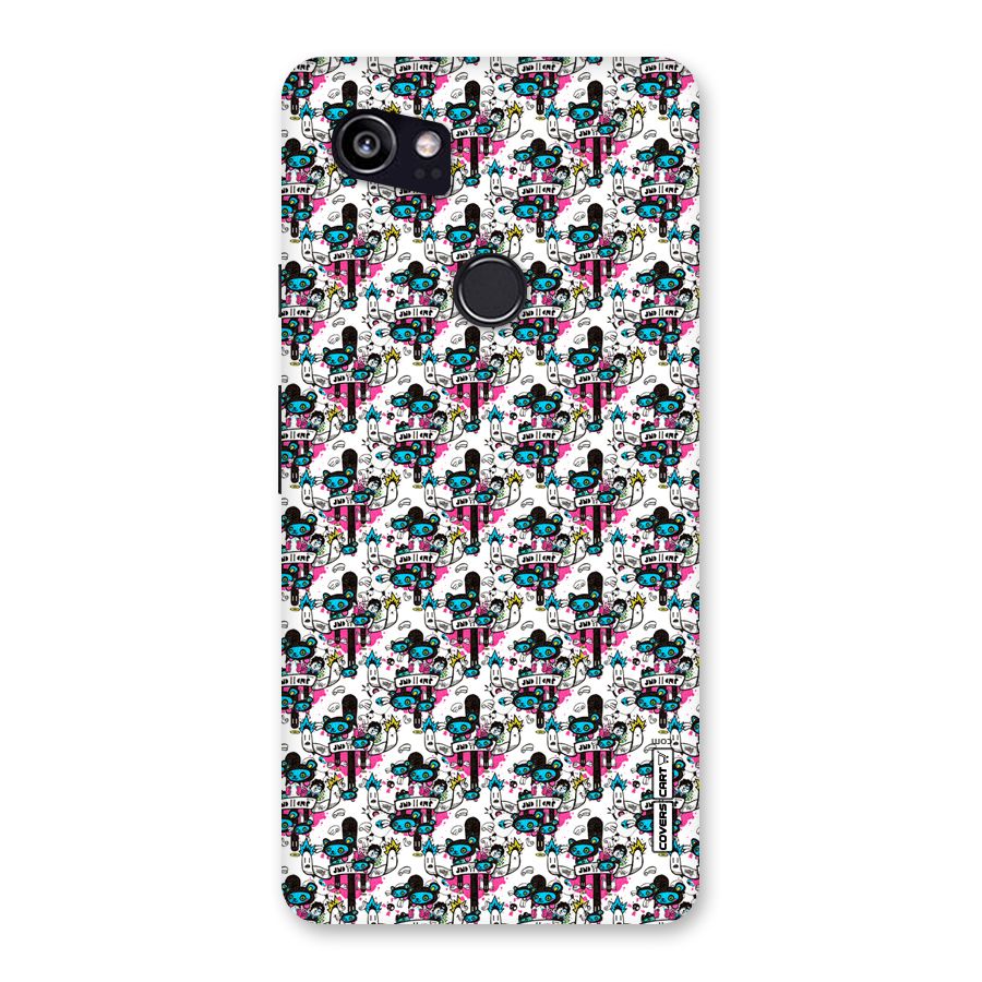 Blue Pink Pattern Back Case for Google Pixel 2 XL