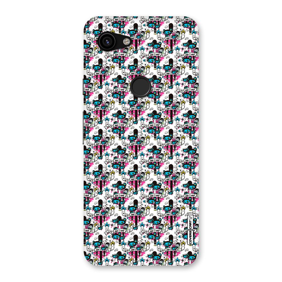 Blue Pink Pattern Back Case for Google Pixel 3a