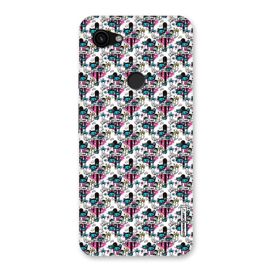 Blue Pink Pattern Back Case for Google Pixel 3a XL