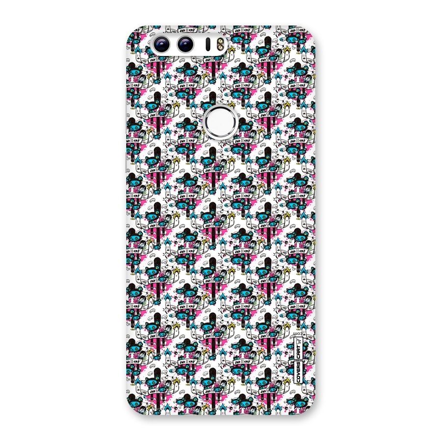 Blue Pink Pattern Back Case for Honor 8