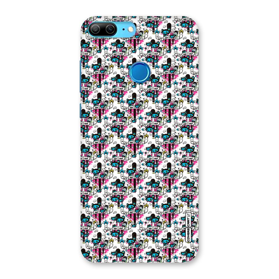 Blue Pink Pattern Back Case for Honor 9 Lite