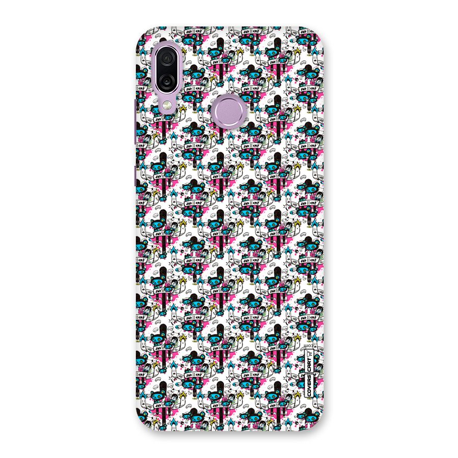 Blue Pink Pattern Back Case for Honor Play