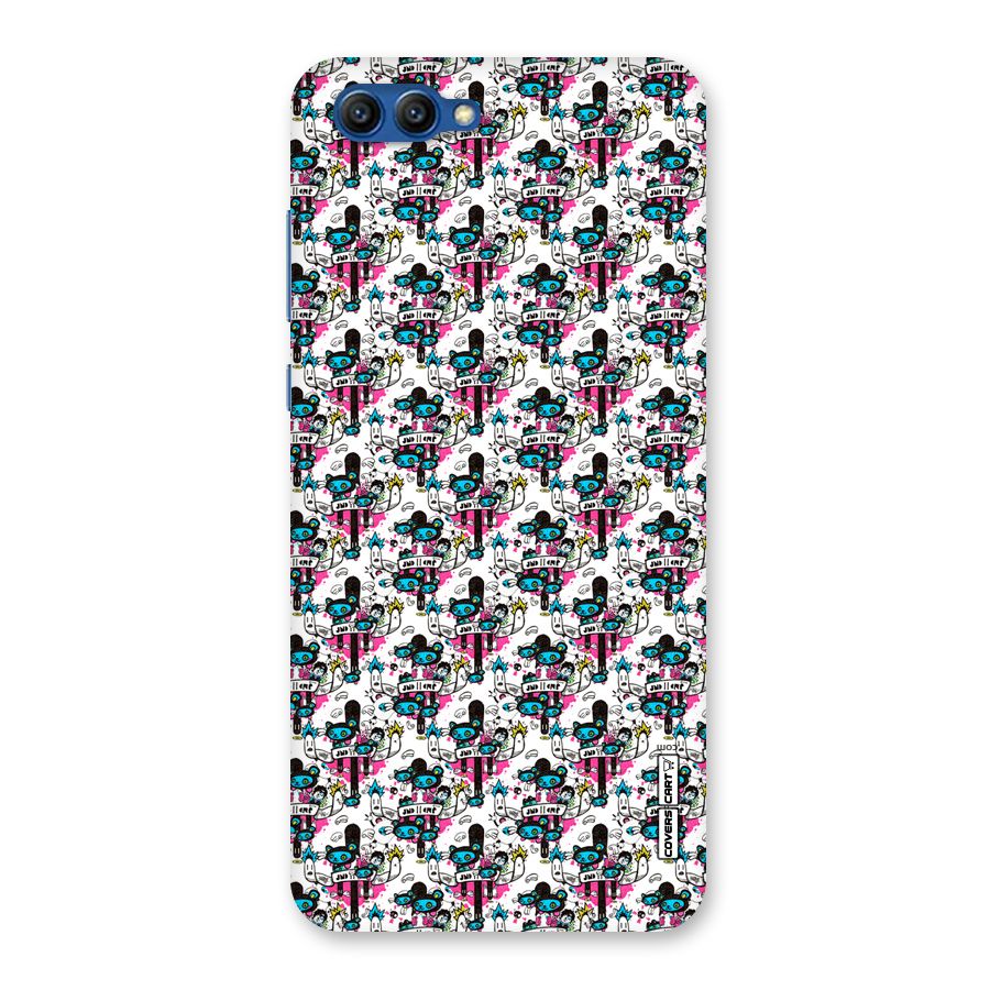 Blue Pink Pattern Back Case for Honor View 10