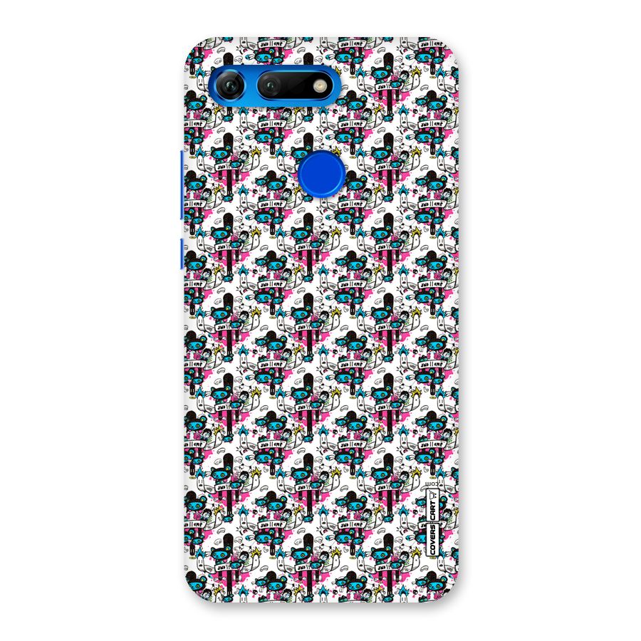 Blue Pink Pattern Back Case for Honor View 20