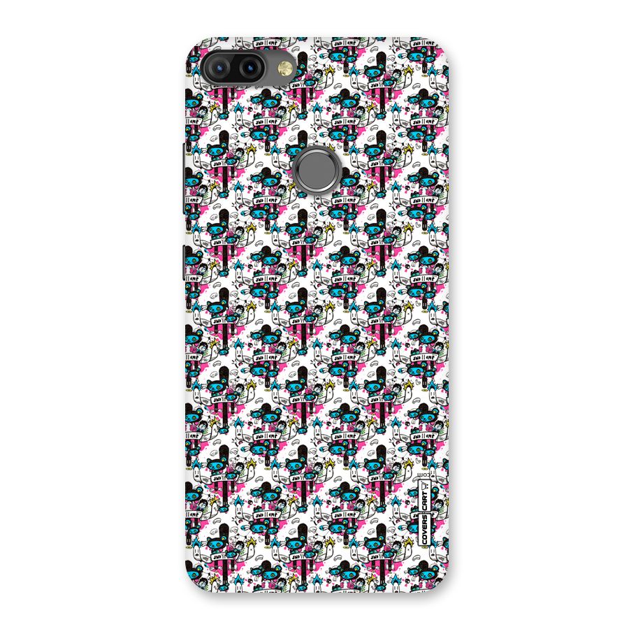 Blue Pink Pattern Back Case for Infinix Hot 6 Pro
