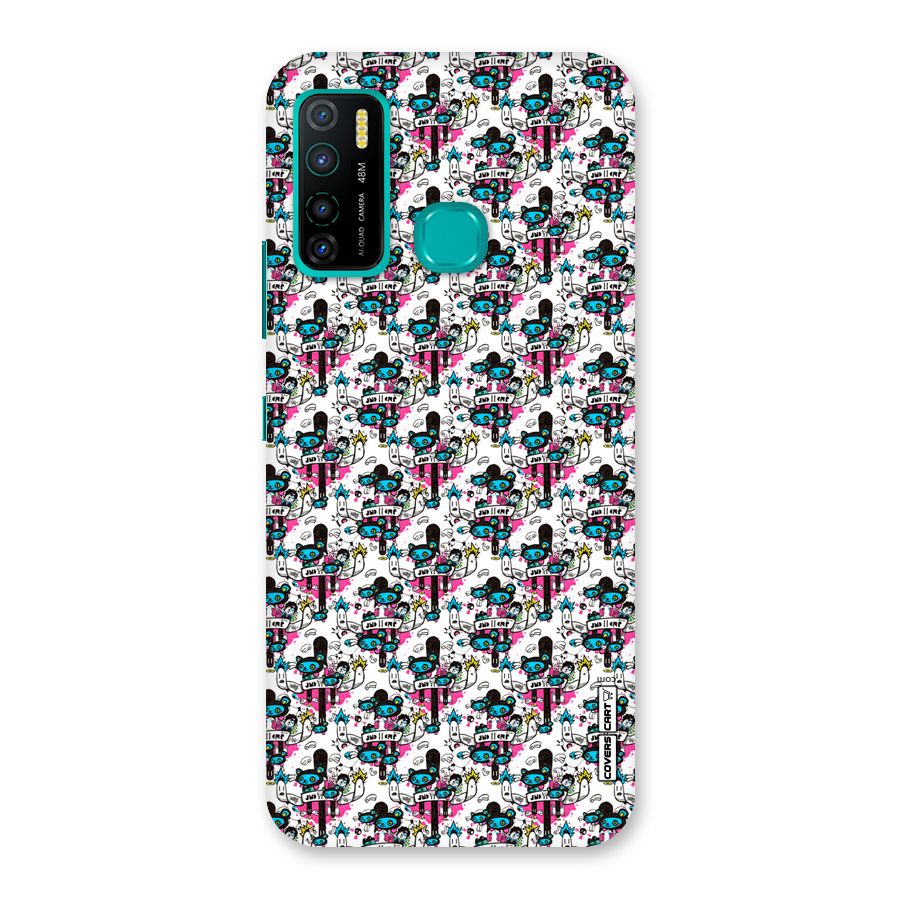 Blue Pink Pattern Back Case for Infinix Hot 9 Pro