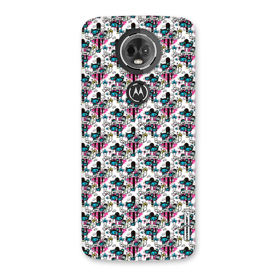 Blue Pink Pattern Back Case for Moto E5 Plus