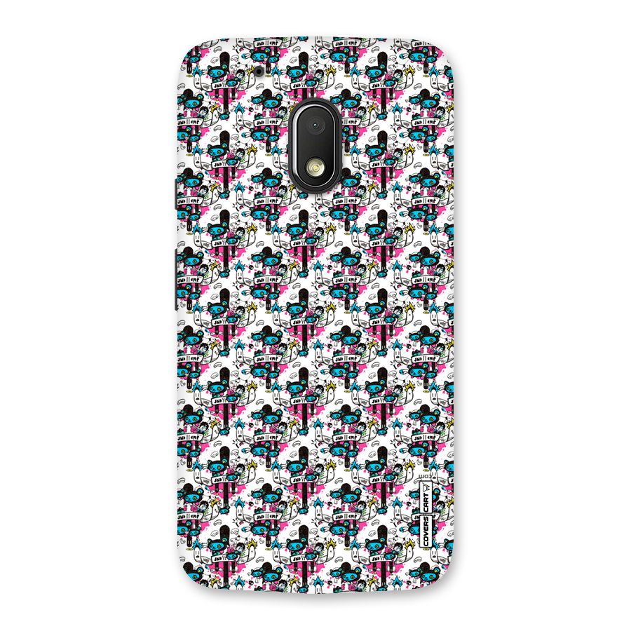 Blue Pink Pattern Back Case for Moto G4 Play