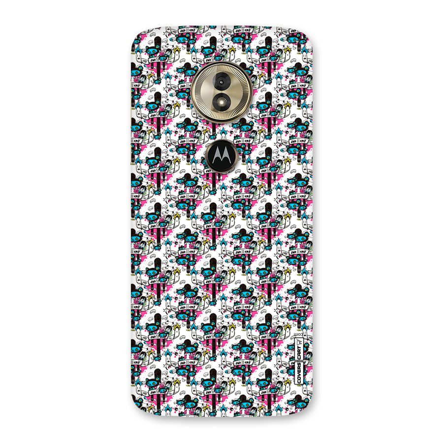 Blue Pink Pattern Back Case for Moto G6 Play