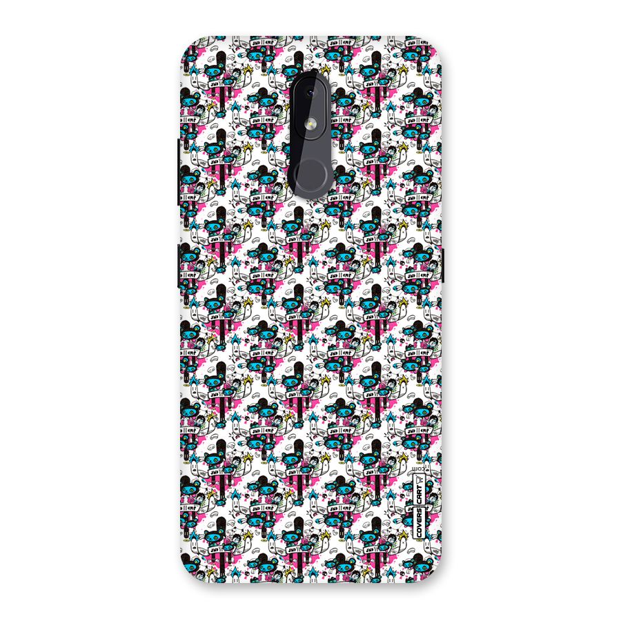 Blue Pink Pattern Back Case for Nokia 3.2