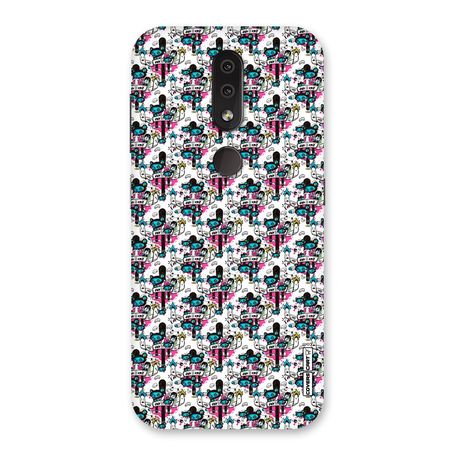 Blue Pink Pattern Back Case for Nokia 4.2