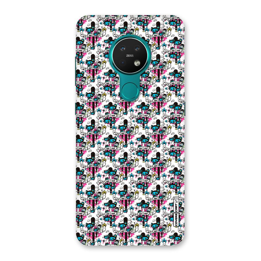 Blue Pink Pattern Back Case for Nokia 7.2