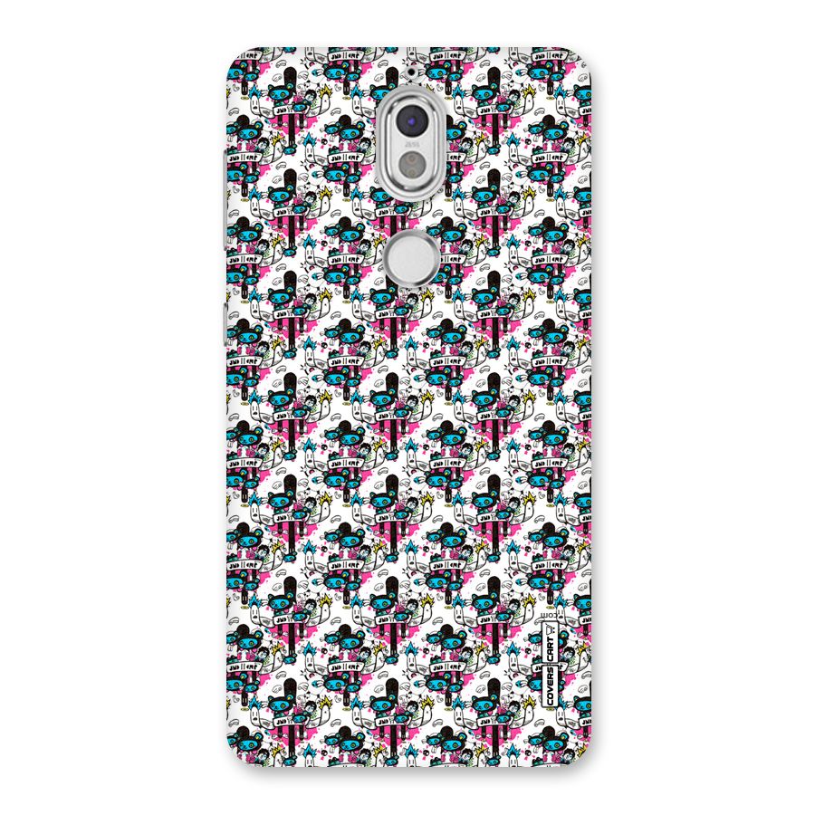 Blue Pink Pattern Back Case for Nokia 7