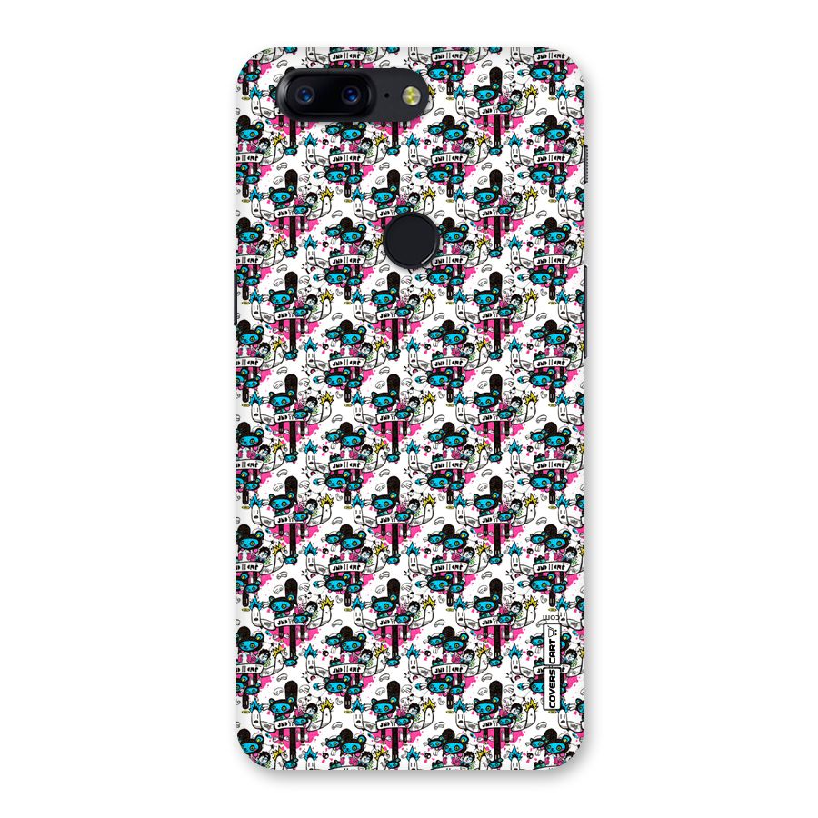 Blue Pink Pattern Back Case for OnePlus 5T