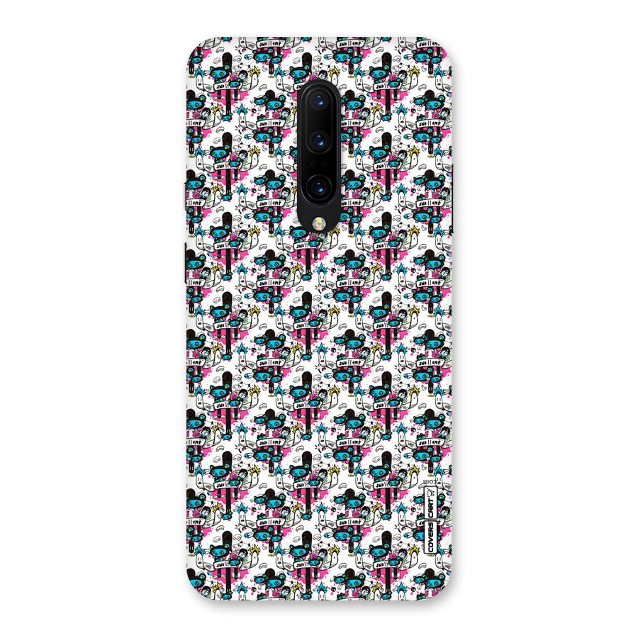 Blue Pink Pattern Back Case for OnePlus 7 Pro