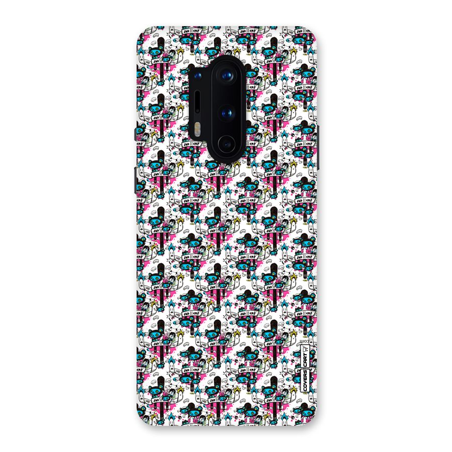 Blue Pink Pattern Back Case for OnePlus 8 Pro