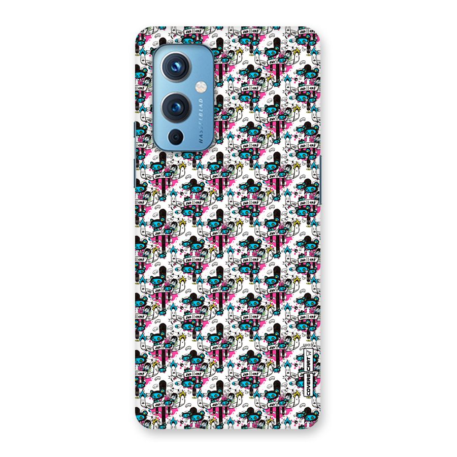 Blue Pink Pattern Back Case for OnePlus 9