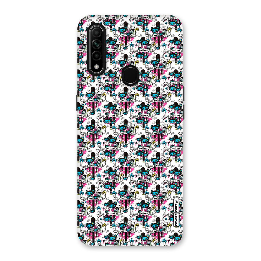 Blue Pink Pattern Back Case for Oppo A31