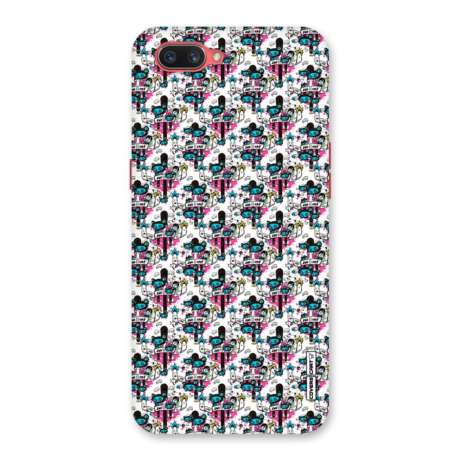 Blue Pink Pattern Back Case for Oppo A3s