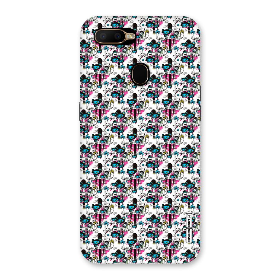 Blue Pink Pattern Back Case for Oppo A5s