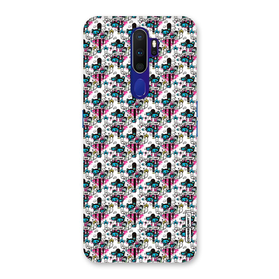 Blue Pink Pattern Back Case for Oppo A9 (2020)