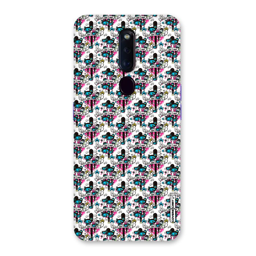 Blue Pink Pattern Back Case for Oppo F11 Pro